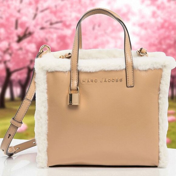 Marc Jacobs Mini Grind Faux Fur Trim Top Handle Bag MSRP$425 - Picture 1 of 16